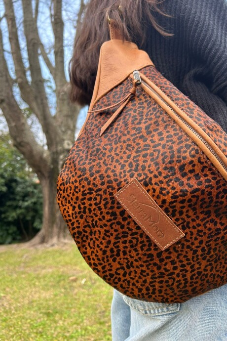 Leather Fanny Pack XL Cheetah