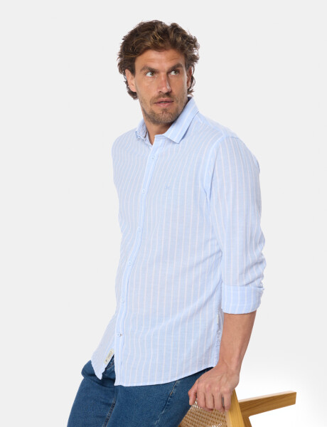 CAMISA DE LINO Azul