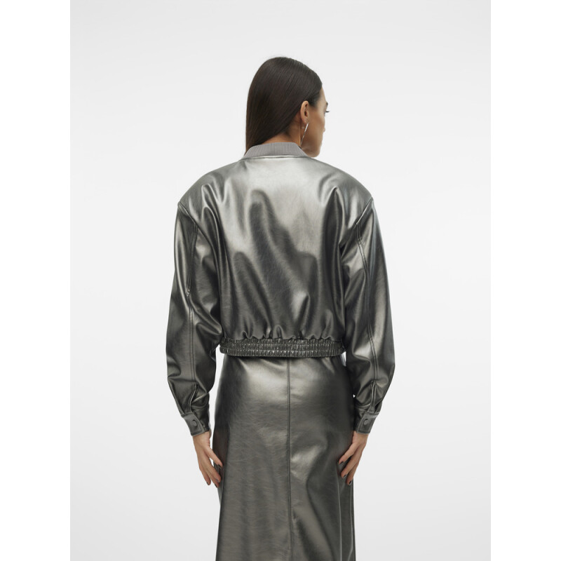 VMCAMILLA COATED SHORT JACKET GUNMETAL