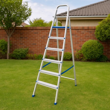 ESCALERA MOR ALUMINIO 6 PELDAÑOS 120 CM ESCALERA MOR ALUMINIO 6 PELDAÑOS 120 CM