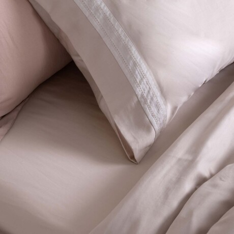 JUEGO DE SABANAS SUPER KING ALGODON NATURAL-BEIGE VANILA 300H BEIGE