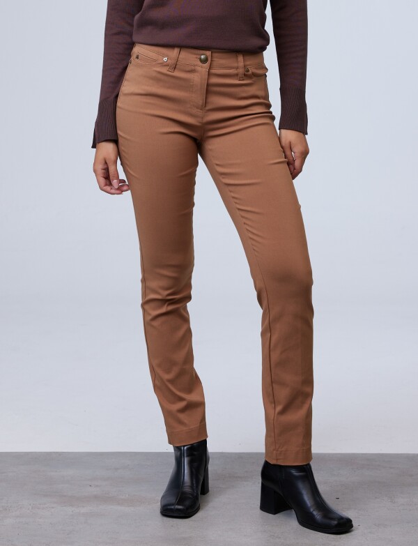 Pantalon Slim BEIGE OSCURO
