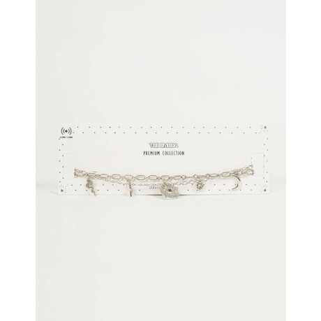 Chokers Set Bañado En Plata Plateado