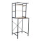 Mueble Hierro y Madera Racks Sobre Lavarropa, Ancho 70cm Negro