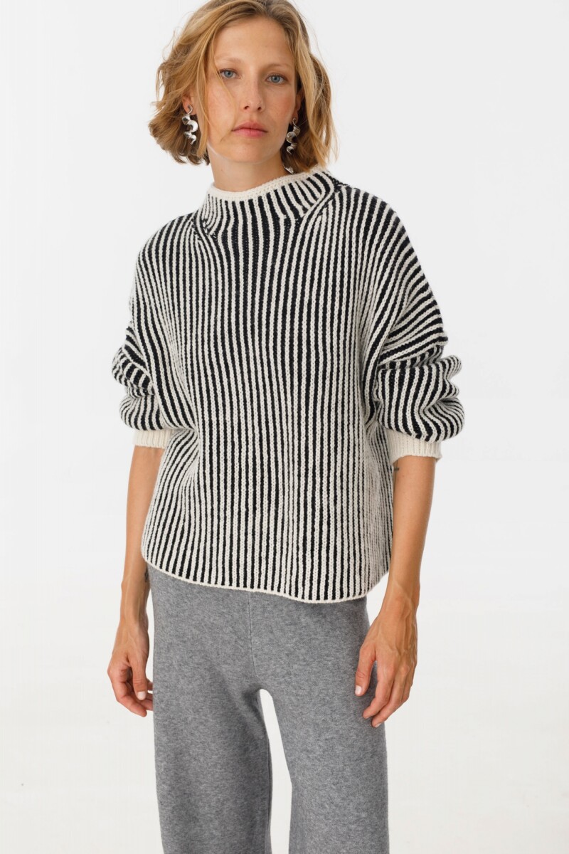 Sweater Tricot Crudo/Negro