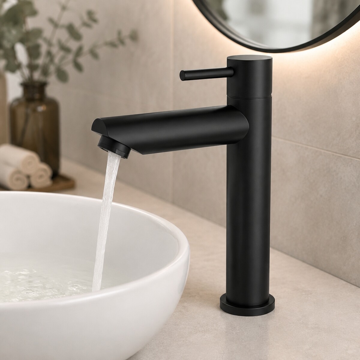 GRIFO CIERRE CERAMICO PALITO NEGRO ACERO UNITARIO 90° Grifo Cierre Ceramico Palito Negro Acero Unitario 90°