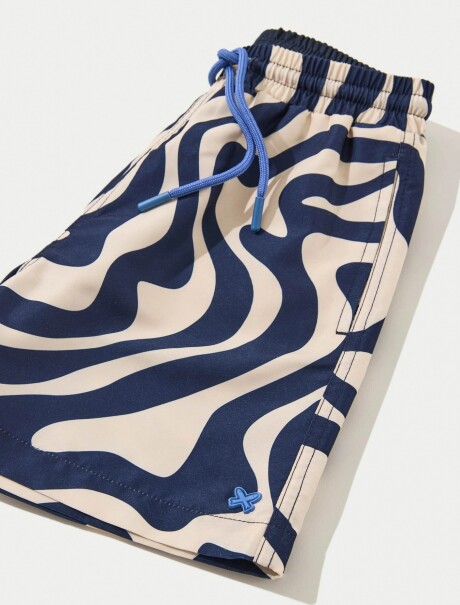 SHORT INFANTIL CON ESTAMPADO AZUL