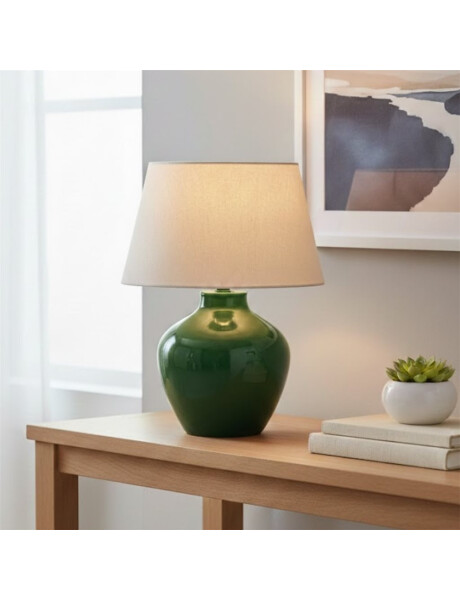 LAMPARA DE MESA CERAMICA D30x39CM VERDE LAMPARA DE MESA CERAMICA D30x39CM VERDE