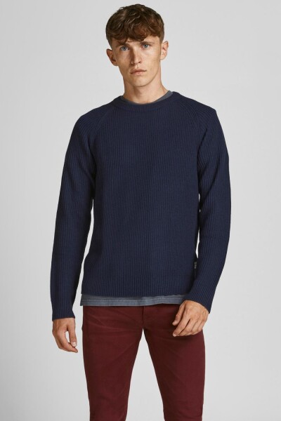 Sweater Pannel Basico Navy Blazer