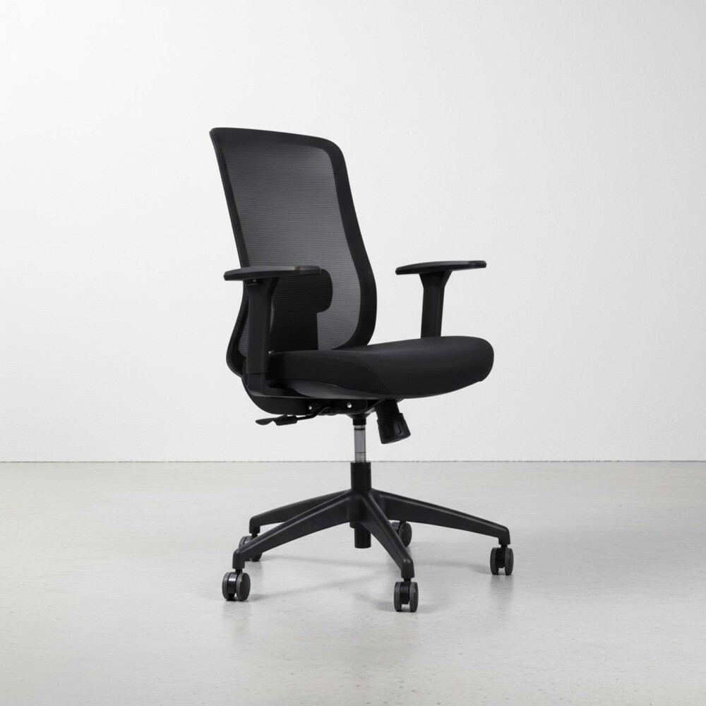 SILLA DE OFICINA POLIPROPILENO-Y-FIBRA-DE-VIDRIO NEGRO LANDO