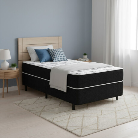 SOMMIER UNA PLAZA 78CM BASE CAMA COLCHÓN REVERSIBLE ANTIÁCAROS SOMMIER UNA PLAZA 78CM BASE CAMA COLCHÓN REVERSIBLE ANTIÁCAROS