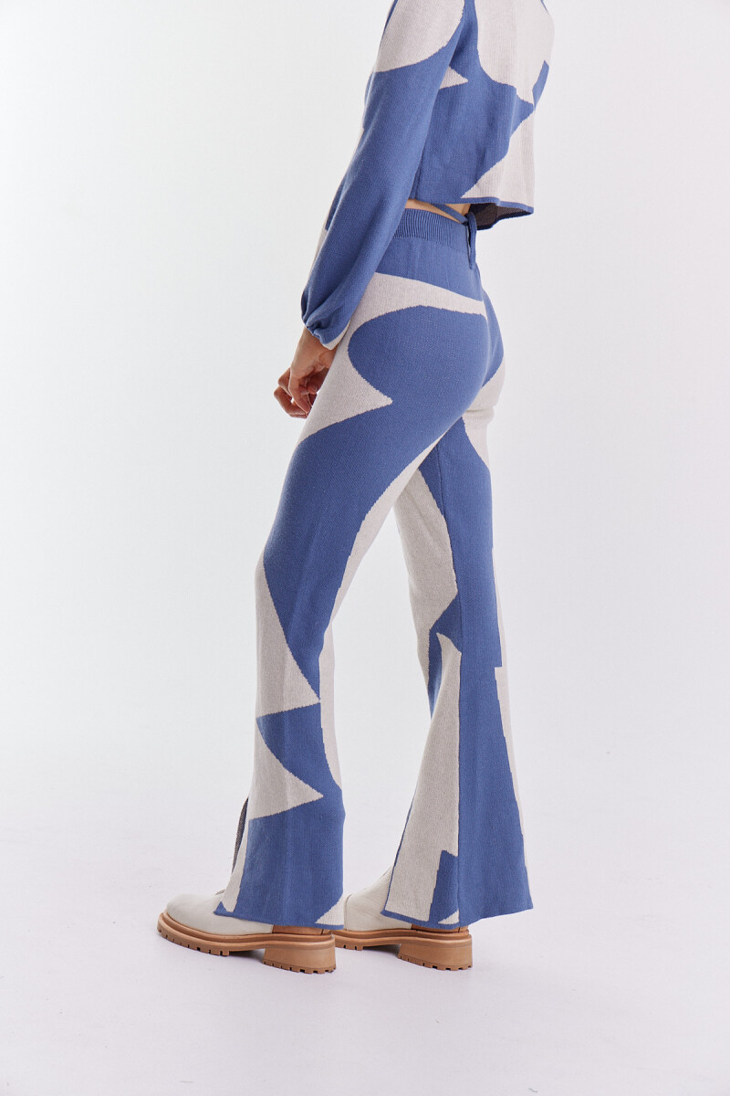 Pantalon Versatil - Beige/Azul 