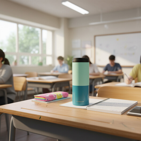 Vaso Térmico Botella Acero Inoxidable 450ml Lock&Lock Color Celeste