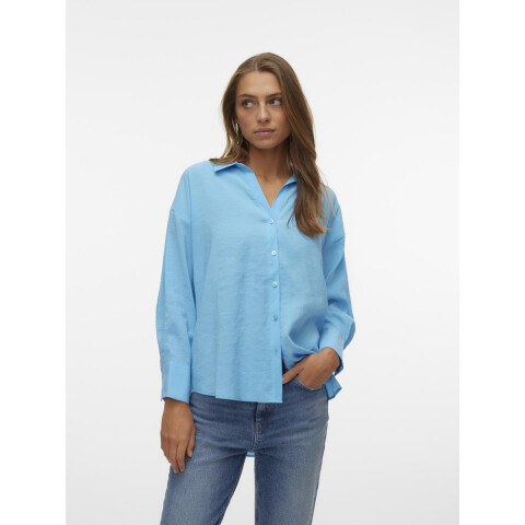 VMQUEENY LS OVERSIZE SHIRT WVN GA NOOS Bonnie Blue