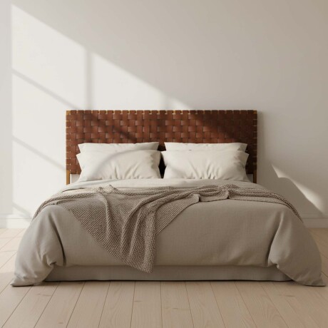 RESPALDO 2 PLAZAS PU-Y-MADERA MARRON FIAMMA