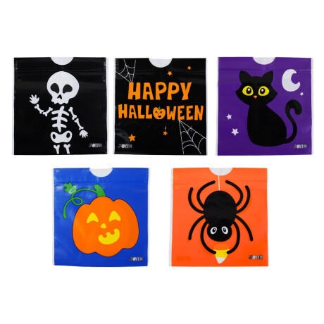 Bolsitas Para Golosinas Halloween Set X24 Nylon Surtidas 15x15cm Bolsitas Para Golosinas Halloween Set X24 Nylon Surtidas 15x15cm