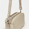 Bandolera New Eterial en Cuero Croco Shine Taupe