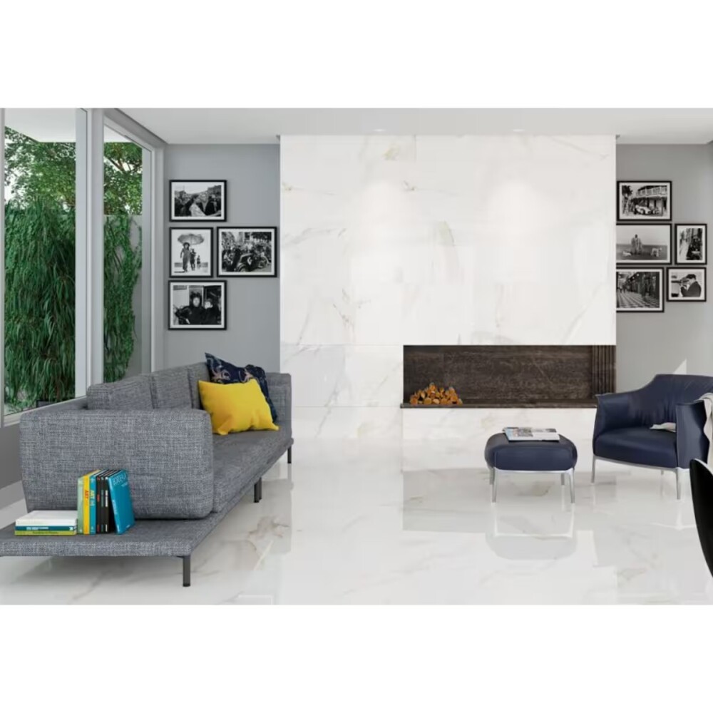 Porcelanato Calacatta Koffi 90x90 cm Pulido Brillante y Rectificado Porcelanato Calacatta Koffi 90x90 Cm Pulido Brillante Y Rectificado