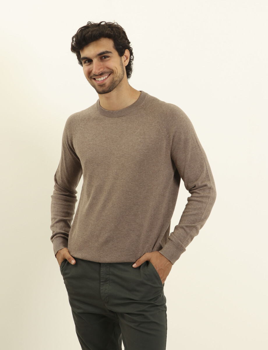 470450 SWEATER HARRINGTON LABEL Tostado