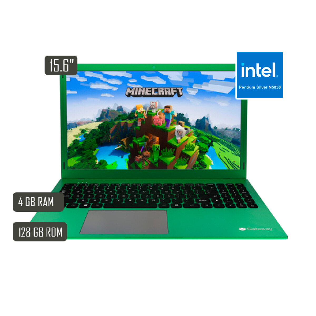 Notebook Gateway Minecraft N5030 15,6" 4GB 128GB W10 verde - Unica 