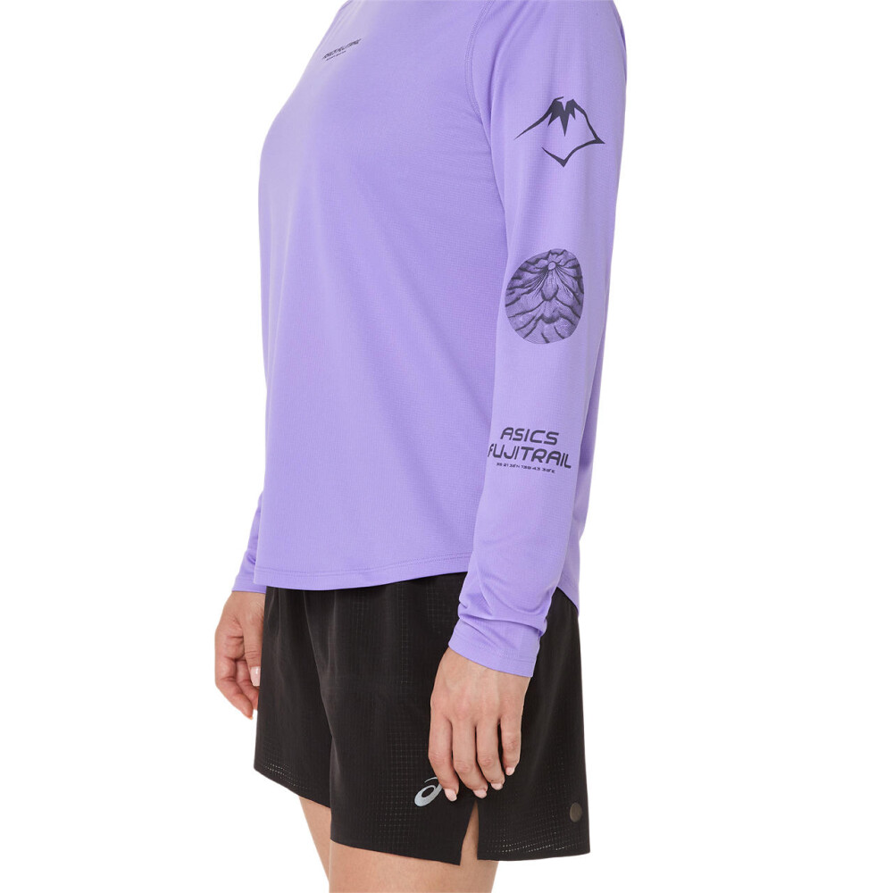 Polo Running Fujitrail Logo LS Top Mujer Amethyst