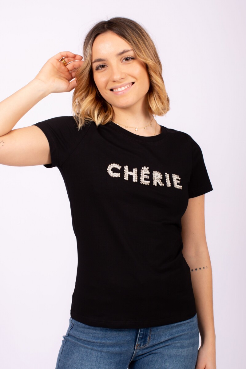 Remera Chérie Negro