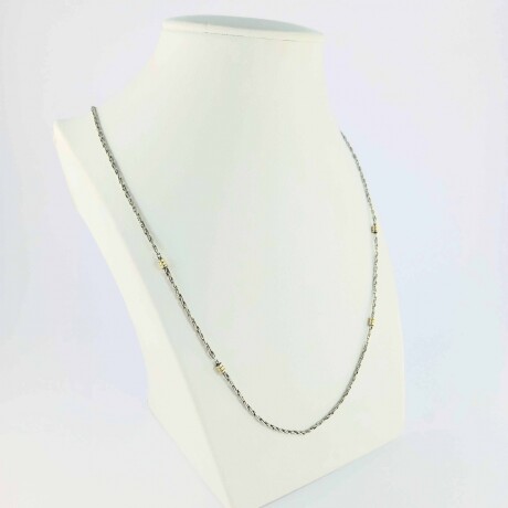 Gargantilla de plata 925 y double en oro 18 ktes. Gargantilla de plata 925 y double en oro 18 ktes.