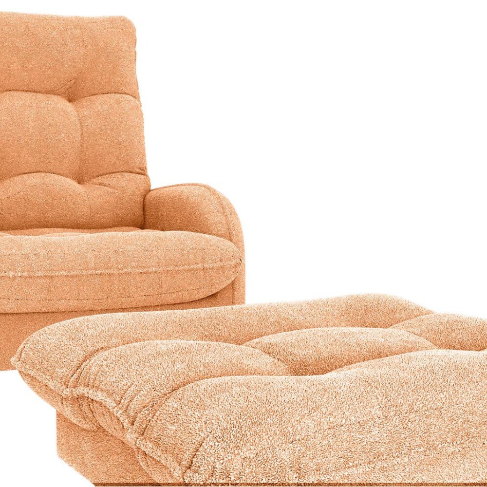 Butaca 1 Cuerpo Living + Puf - Nantes Mostaza