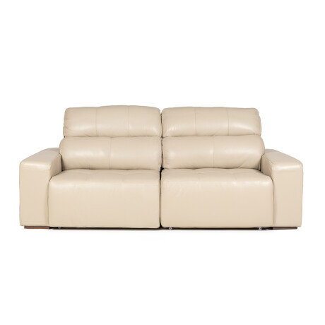 Sofá Agazzi (Reclinable) - Cuero Básico - 2 cuerpos 519 (Beige)