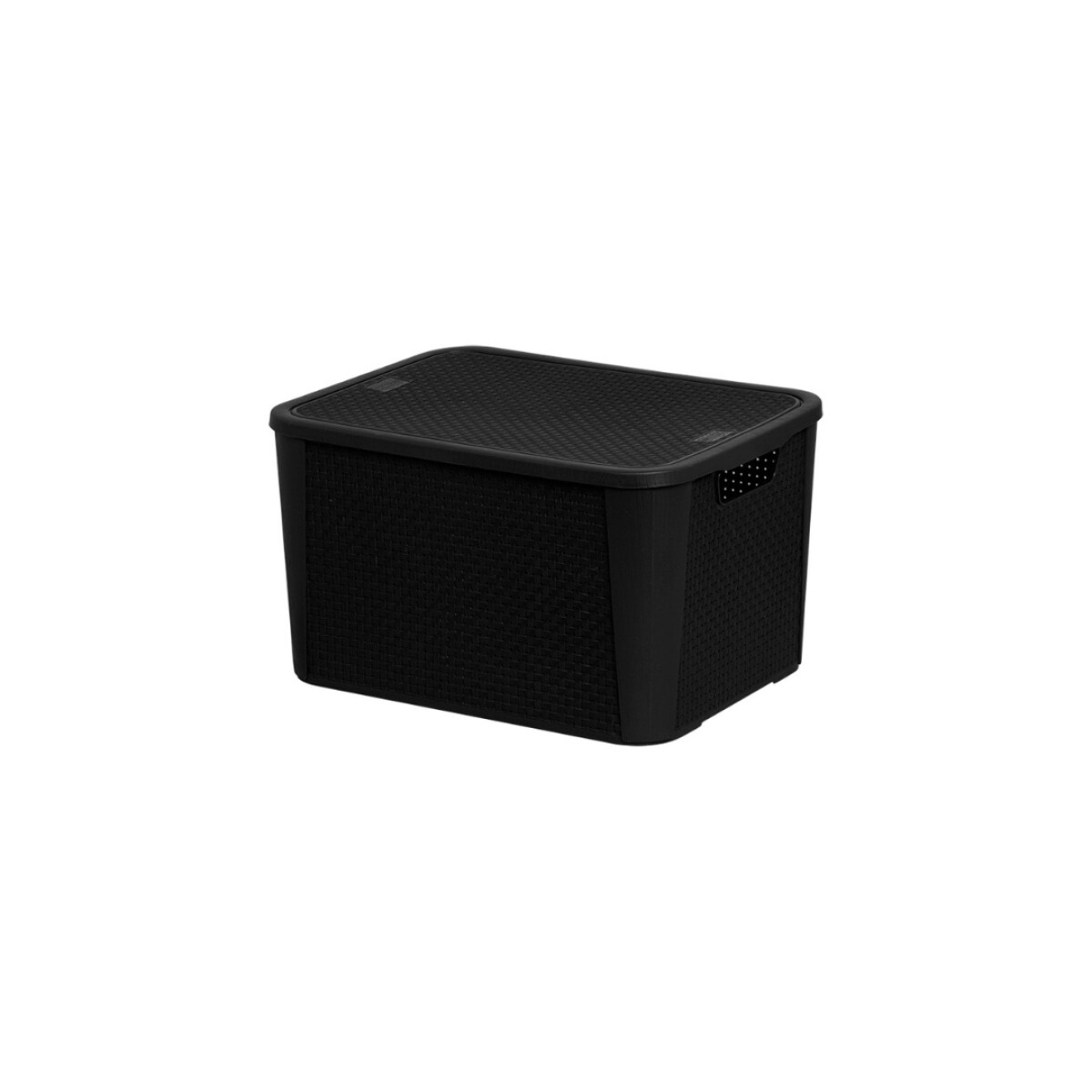CAJA ORGANIZADORA SIMIL RATTAN N°3 NEGRO 17 LITROS - Sin color 