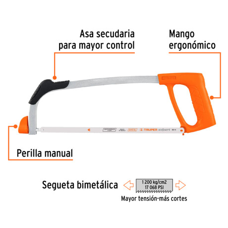 ARCO DE SIERRA TUBULAR.PROFESIONAL.M.METAL 12 TRUPER ATT-12 N/a