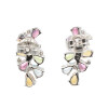Caravanas Rio de oro blanco 18k con brillantes Caravanas Rio de oro blanco 18k con brillantes