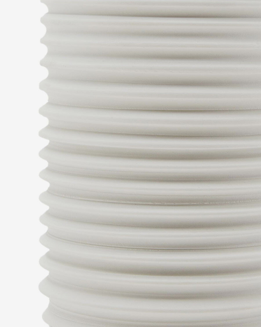 Jarrón Sibone de cerámica blanco 11 cm