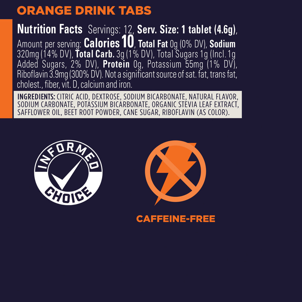 Tabs De Hidratacion Naranja Tubo Naranja