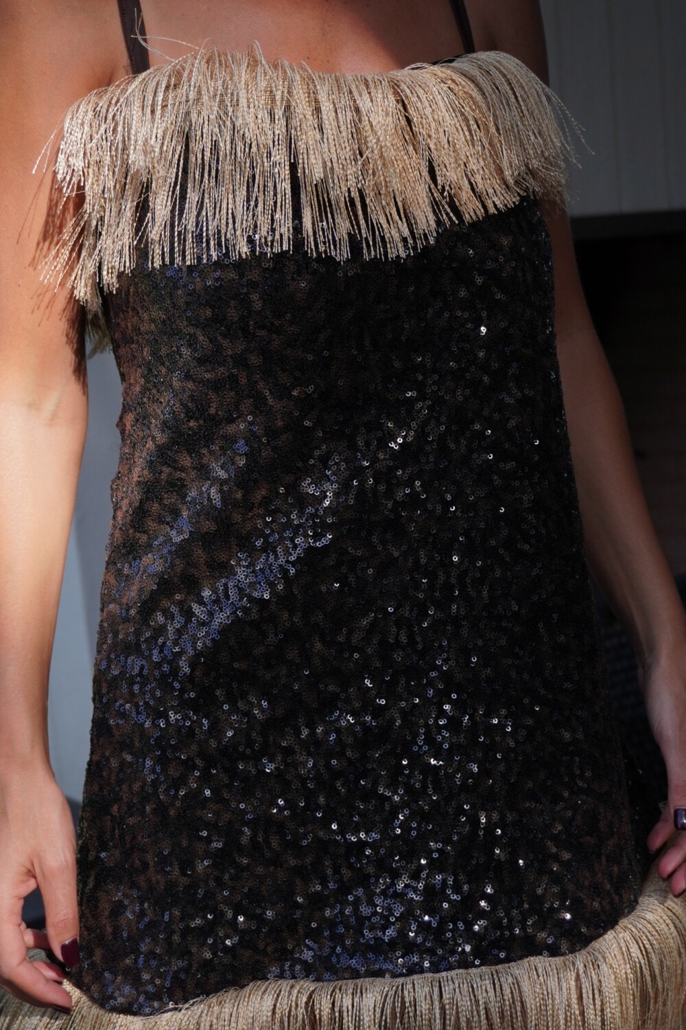 Tropical Gala Dress Chocolate / Beige