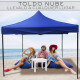 Gazebo Plegable Toldo Super Reforzado 3x3x3 Filtro Uv Pf Azul