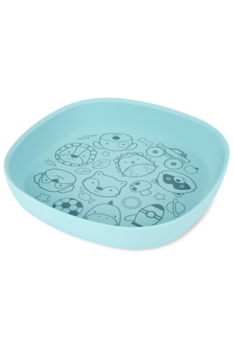 Plato de silicona, azul Plato de silicona, azul