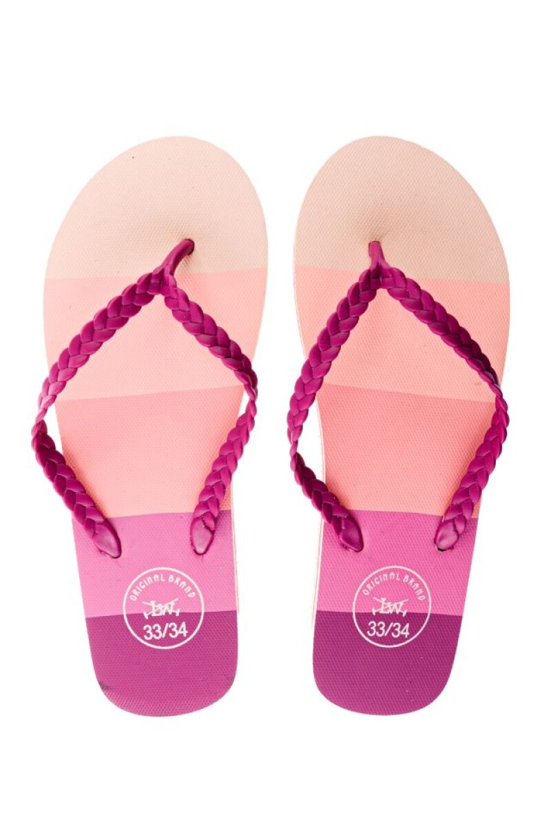 OJOTA CON DISEÑO A RAYAS - Fucsia 