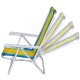 Silla reclinable 4 posiciones aluminio AMARILLO