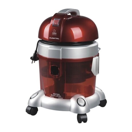 Aspiradora Punktal Doble Filtro 1600W Seco-Húmedo Sin Bolsa Rojo/gris
