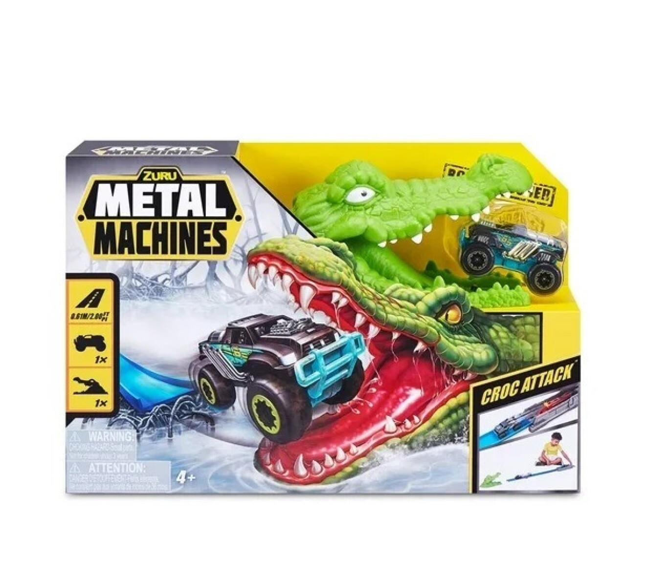 Pista De Autos Juguete Lanzador Zuru Metal Machine Cocodrilo 
