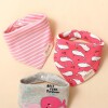 Set baberos bandana x3 delfin rosa
