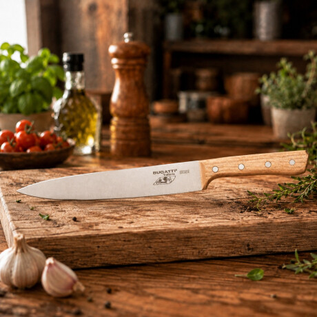 Cuchillo Multiuso Bugatti Acero y Mango Madera 20 cm Cuchillo Multiuso Bugatti Acero y Mango Madera 20 cm