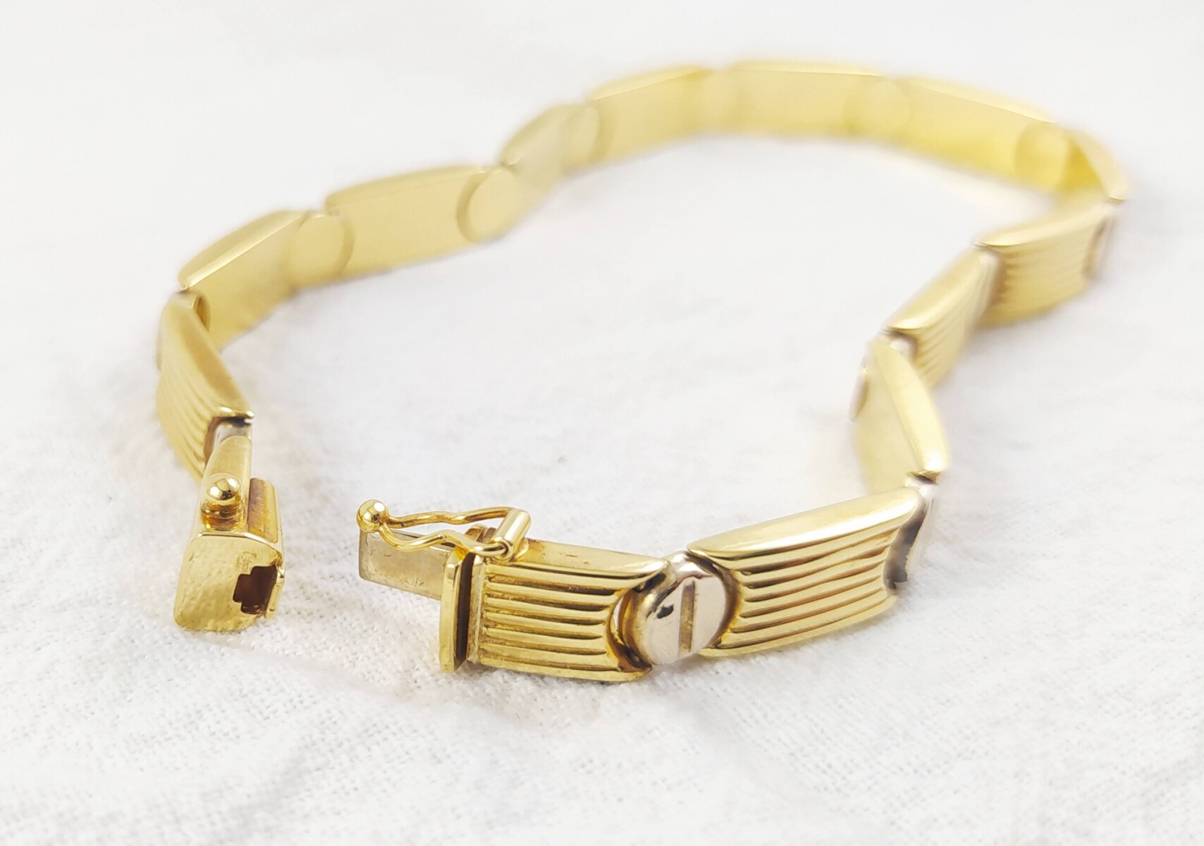 Pulsera combinada 18 K 