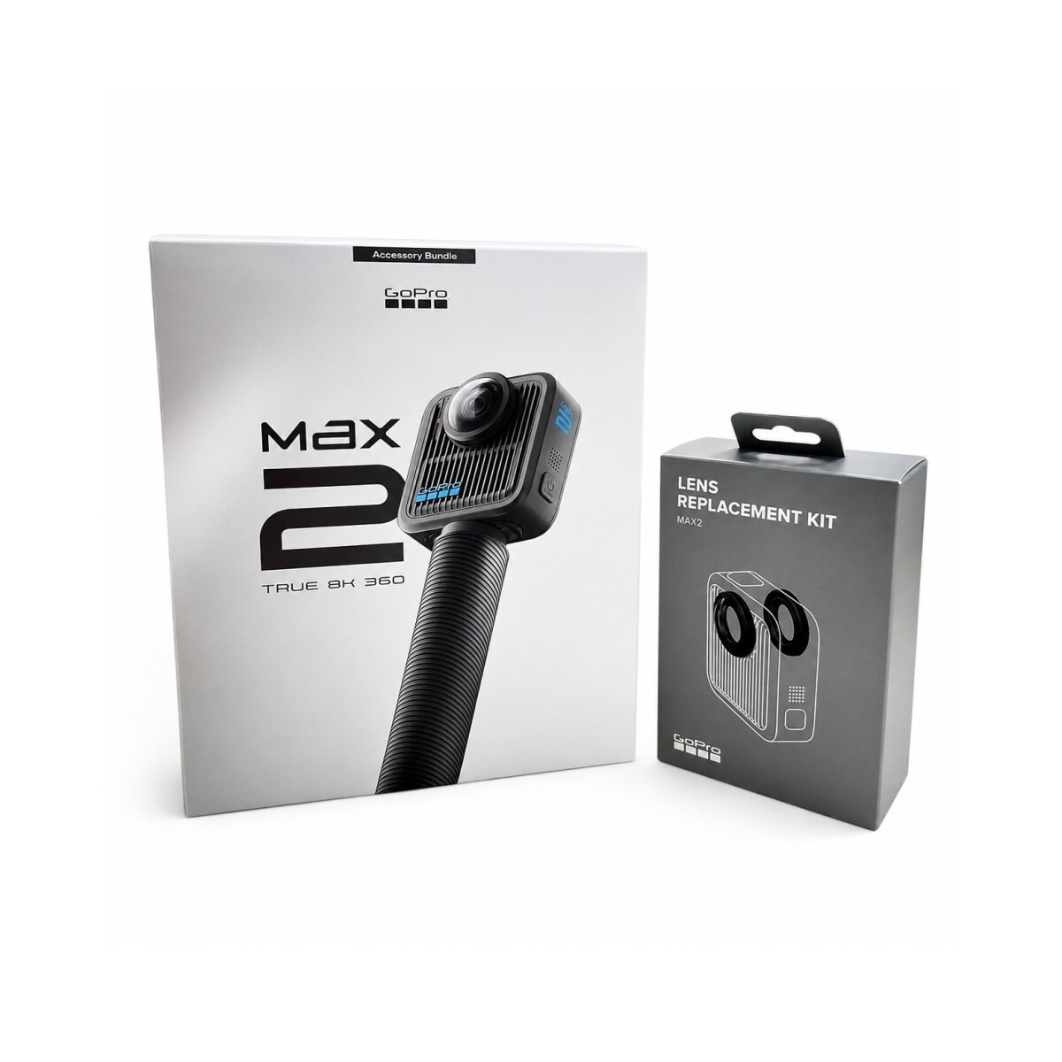 GoPro Max2 True 8K 360 + Paquete de Accesorios + Kit de Reemplazo de Lentes 