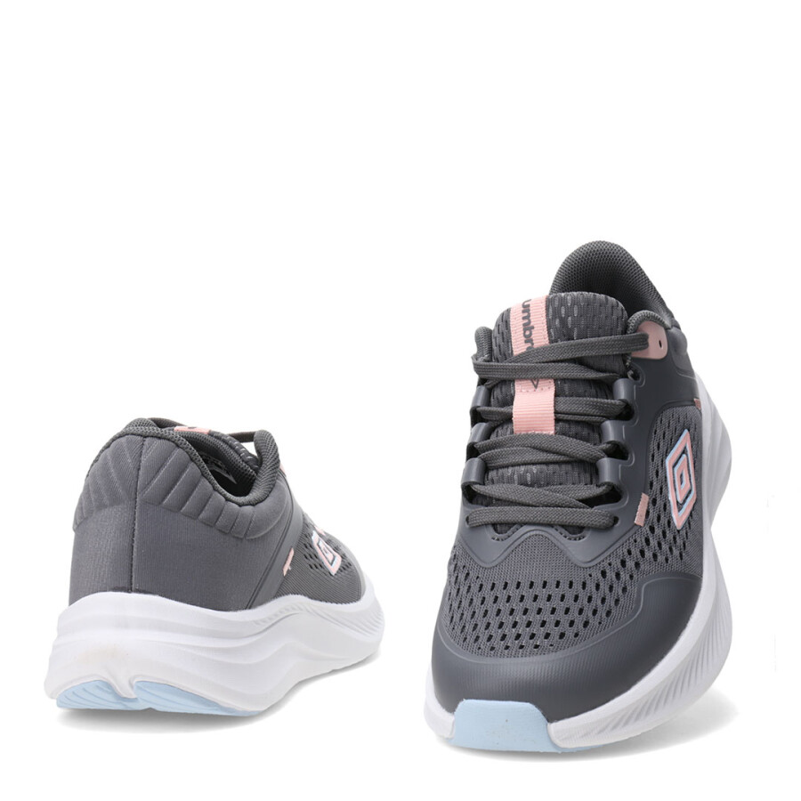 Championes de Mujer Umbro Icon Gris - Rosado
