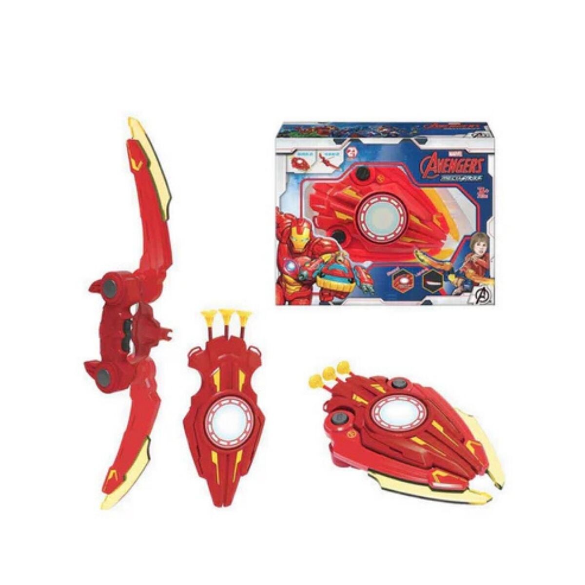 Set Escudo Y Arco Marvel Iron Man Con Luces Y Sonido - AZUL 