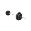 Kit de Barra Recta Larga Maciza De 1.80mts + 40kgs En Discos 2x10 kg 2x5 kg 4x2.5 kg