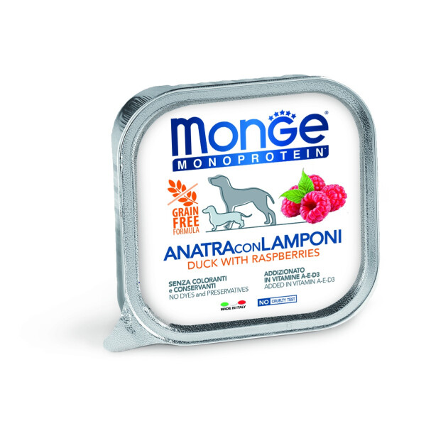 MONGE CAN DUCK W/RASPBERRIES 150 GRS MONGE CAN DUCK W/RASPBERRIES 150 GRS