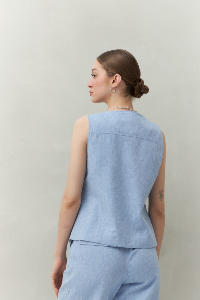 CHALECO MIKE Azul Melange